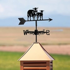  Girouette en métal en forme de mouton, montée sur le toit d'arrière-cour,