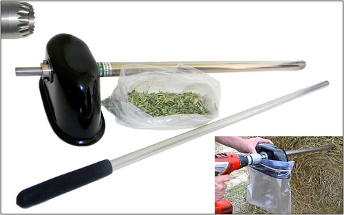 Hay bale sampler - bale,