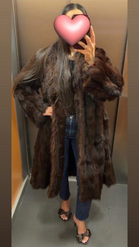 Manteau long vraie fourrure - en,