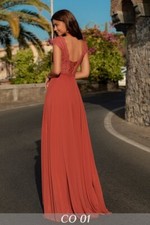 robe de soiree longue neuve avec étole assortie