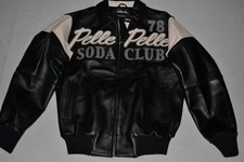 Veste En Cuir Pelle Pelle Pour Homme SODA CLUB CRÈME NOIRE Toutes Tailles NEUVE