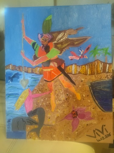 Tableau peinture huile - à,