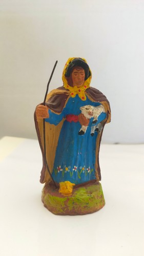 Santon bergère signé - bergère,