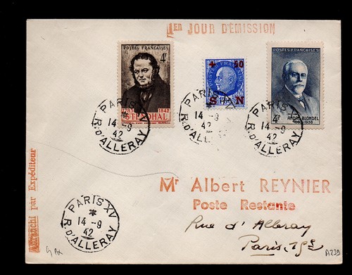 Belle lettre 1942 avec - +,