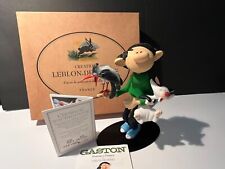Gaston Lagaffe with cat and bird Statue Figurine Leblon Delienne