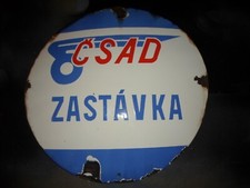 PLAQUE EMAILLEE ARRET DE BUS