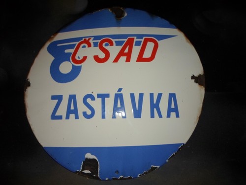 Plaque emaillee arret - plaque,