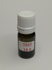 Test réactif or 18 K acide