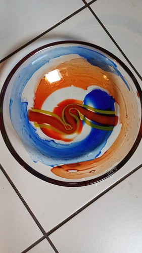 Assiette verre soufflé - verre,