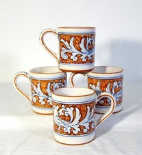 Set/4 VINTAGE DERUTA RAFFAELLESCO MUGS Fine, Undamaged Condition