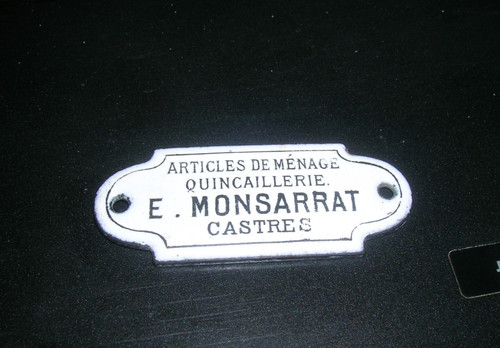 Petite plaque emaillée - plaque,