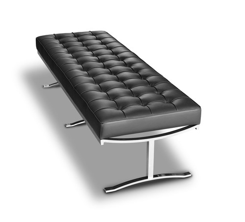 Banquette bauhaus noire - banquette,