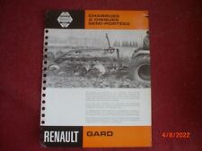 ANCIEN PROSPECTUS PUBLICITAIRE CHARRUES GARD / TRACTEURS RENAULT