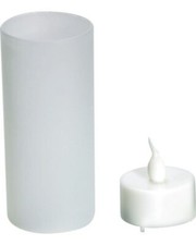 Bougie chauffe-plat à LED avec photophore