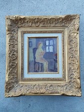 tableau ALEXANDRE ROCHAT peinture femme bebe ? huile sur toile peintre genevois