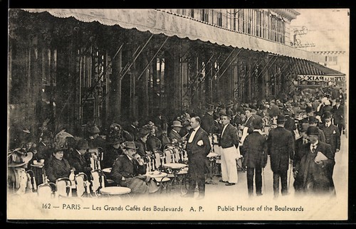 Cpa paris les grands cafés - cpa,