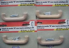 8 Poignées, Bois de Hêtre Poncé,entraxe 96 mm,Porte,Tiroir,Meuble,Long 112 mm