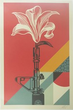 Shepard FAIREY (OBEY) : AR 15 Lily - Lithographie originale signée