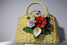 Vintage Panier en barbotine
