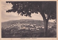 1937 Fiuggi fountain panorama postcard Frosinone