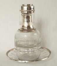 Tirbour - night service - crystal, solid silver, vermilion - Minerva hallmark