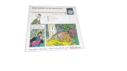 Mini fiche tintin par - fiche, chocolat