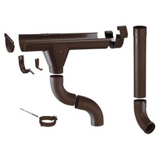 ZAMBELLI set de gouttières en zinc 250, abri de jardin, 1 côté toit