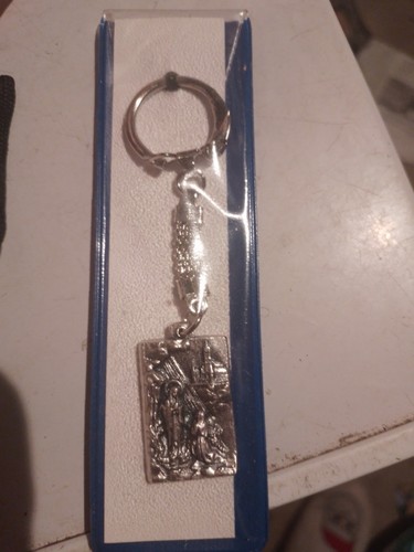 Porte clé argent lourdes - argent,