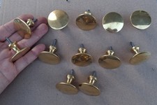 1 OLD FURNITURE HANDLE bronze or brass button D=3.4 cm No. 101C