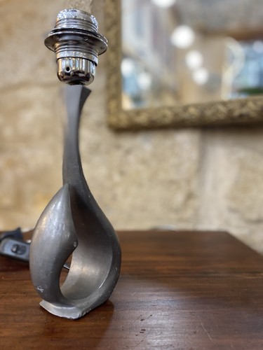 Pied lampe étain - Étain, art