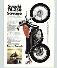 1969 PAPER AD Suzuki TS-250 Savage 250CC One Cylinder 5 Speed Moto Cross Dirt