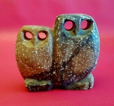 Small statue 2 owls owls resin