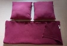 Couvre lit gaufré prune 1