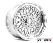 Jantes alliage Lenso BSX BMW E30 R17 4x100 4x 17 pouces Silver Lip 7.5J ET20 ...