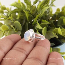 Bague Mère Solitaire En Opale