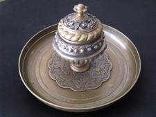 antique bronze inkwell 19°