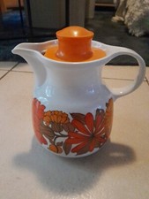 VERSEUSE CAFÉ- SELTMANN WEIDEN VINTAGE FLEURS ORANGE