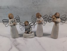 4 Willow Tree Angel Figurines - Friendship Healing Kindness Remembrance