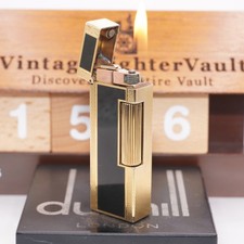 Briquet Dunhill doré NOIR 2 couleurs _ nettoyé par ultrasons_fonctionne