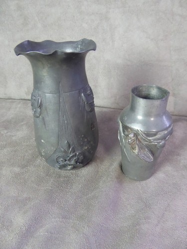 Deux petits vases étain - vases, en