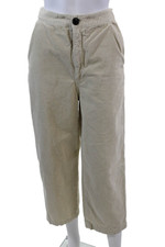 Bellerose Womens High Rise Straight Leg Corduroy Pants Beige Cotton Size 0