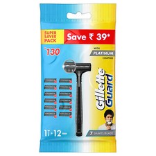 Rasoir Gillette Guard + 12 cartouches à lames - pas de coupe - facile à raser...