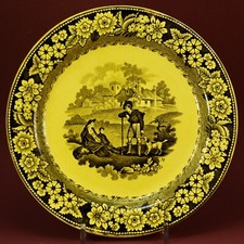 assiette CREIL Faïence fine à pâte jaune 1820-1833  ZÉRO DÉFAUT
