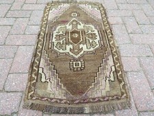 DoorMat, Turkish Konia Kilim Rug, Bedroom Rug Bathmat Kelim Tapis 20"X35" Carpet