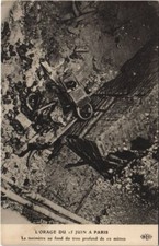 Old postcard Paris Storm of