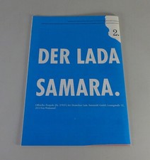 Brochure/brochure Lada Samara 2108/2109 status 1987