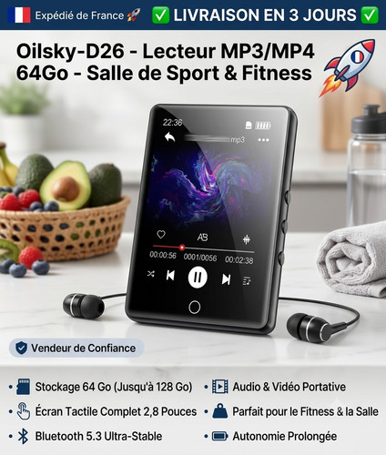 Lecteur mp3 mp4 bluetooth 3 - lecteur, 5.3