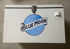 Blue Moon Metal Cooler With Bottle Opener 17.75W X 11.25H X 10D