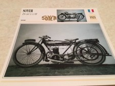Carte moto SOYER 250 cm3 2 1/2 Hp 1921 collection Atlas motorbike France