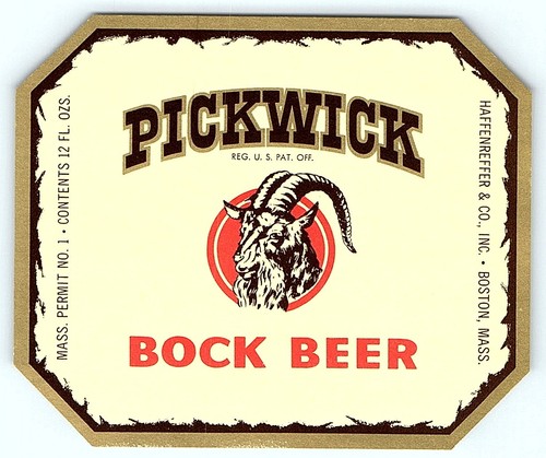 Vintage pickwick bock - pickwick, beer